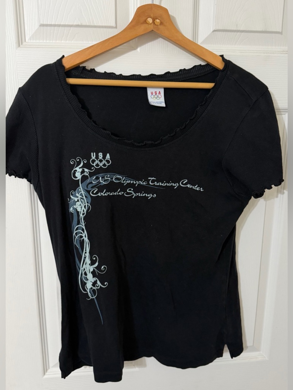 USA Olympic Training Center Women's Black Short Sleeve Graphic Tee